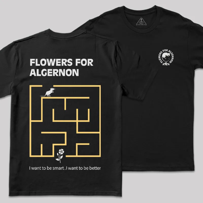 Labyrinth of Algernon Front and Back Printed Geek T-Shirt