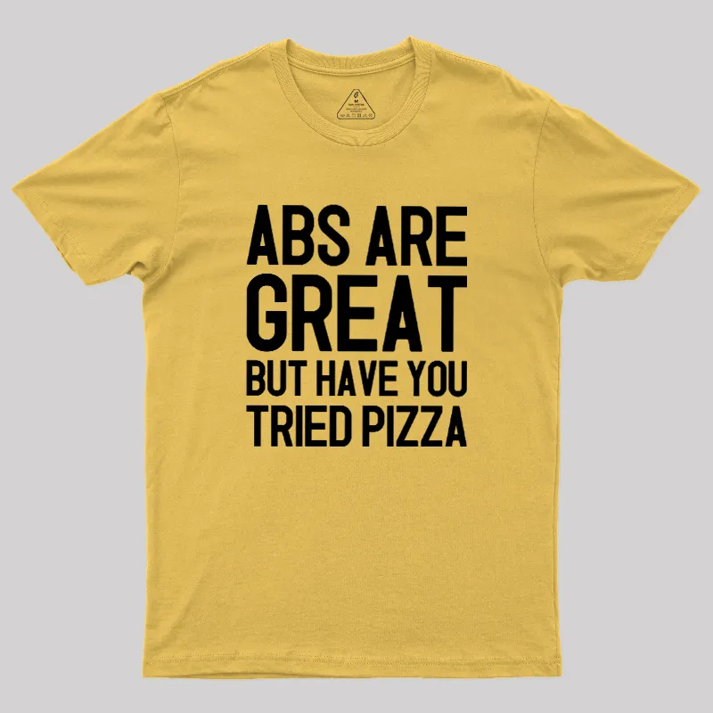Abs vs Pizza Geek T-Shirt - Image 6