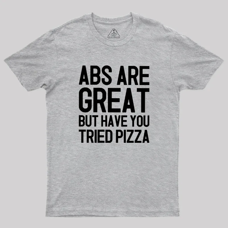 Abs vs Pizza Geek T-Shirt - Image 4