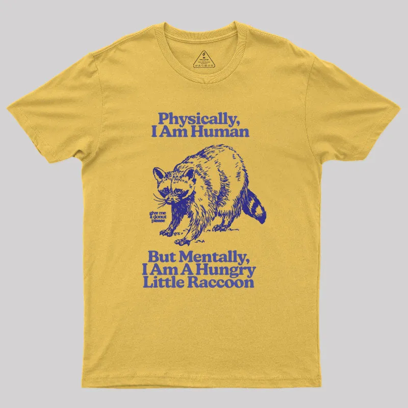 Hungry Little Raccoon Geek T-Shirt - Image 3