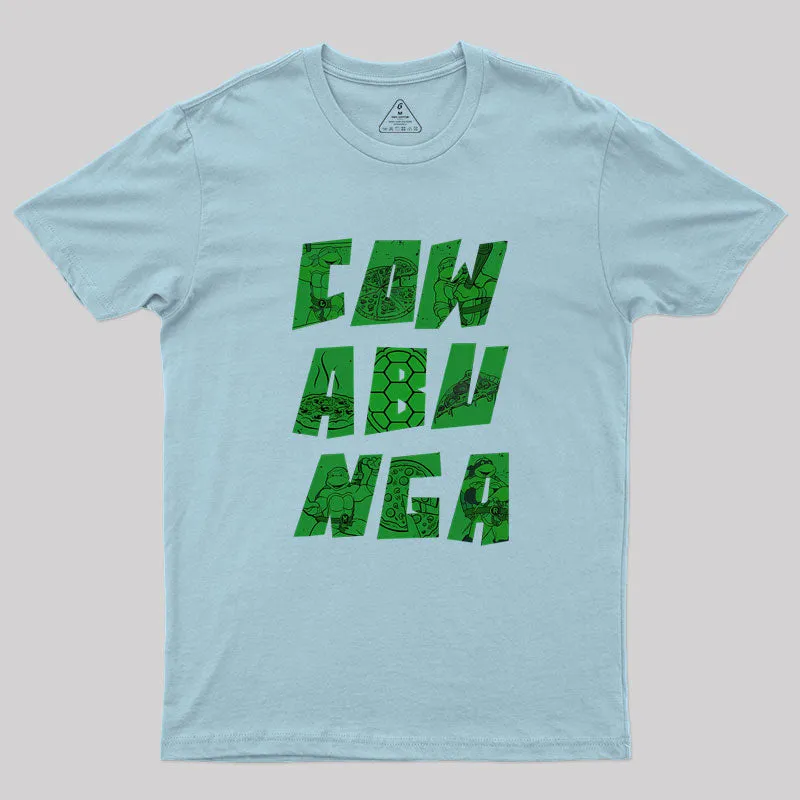 Cowabunga Turtles And Pizza Geek T-Shirt - Image 9