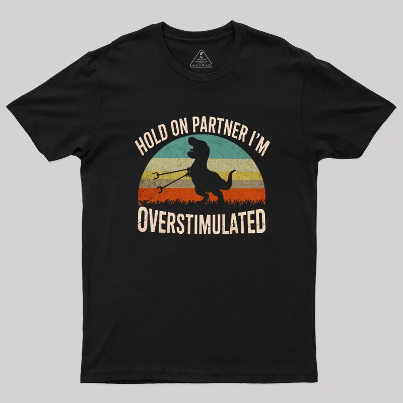 Hold On, I'm Overstimulated Geek T-Shirt