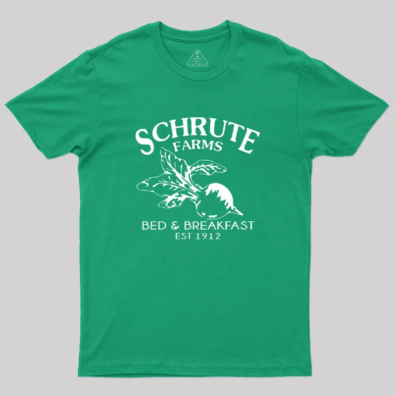 Schrute Farms Bed and Breakfast Geek T-Shirt - Image 9