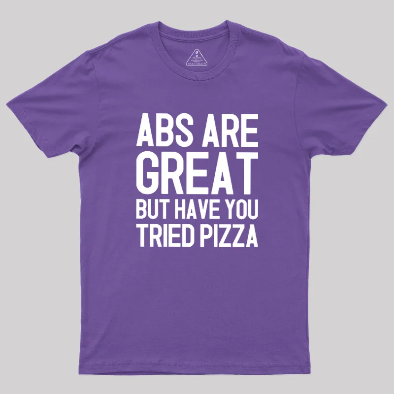 Abs vs Pizza Geek T-Shirt - Image 8