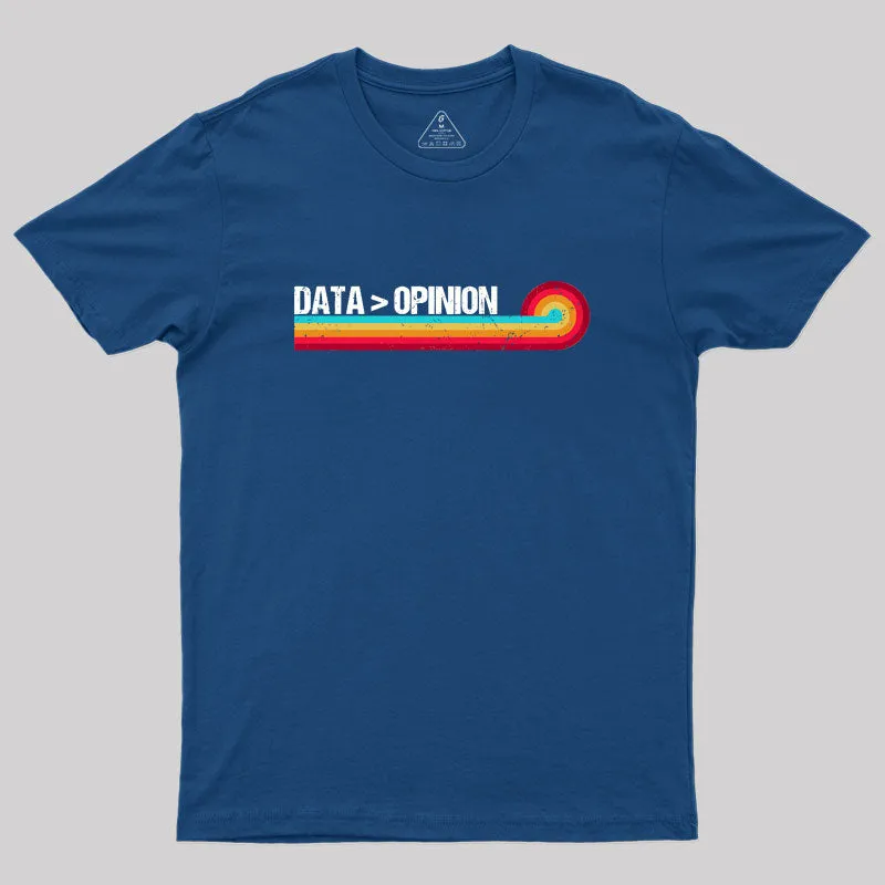 Retro Stripes Funny Data > Opinion Geek T-Shirt - Image 2
