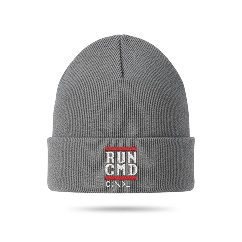Run CMD Geek Embroidered Beanie - Image 2