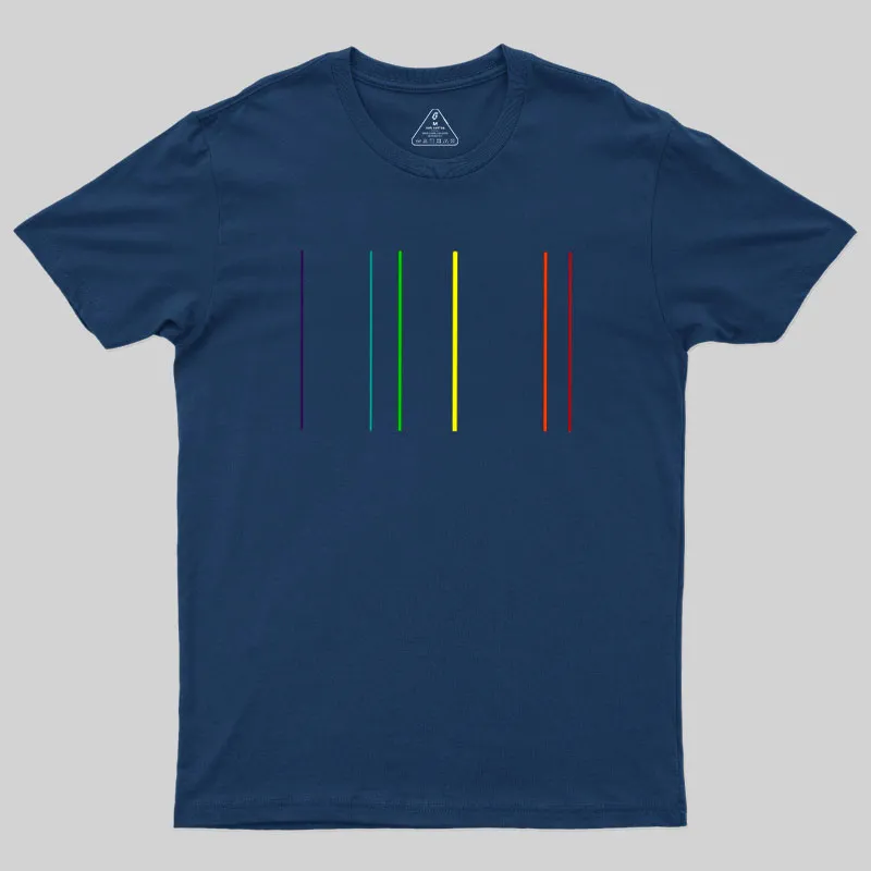 Helium Emission Spectrum Geek T-Shirt - Image 4