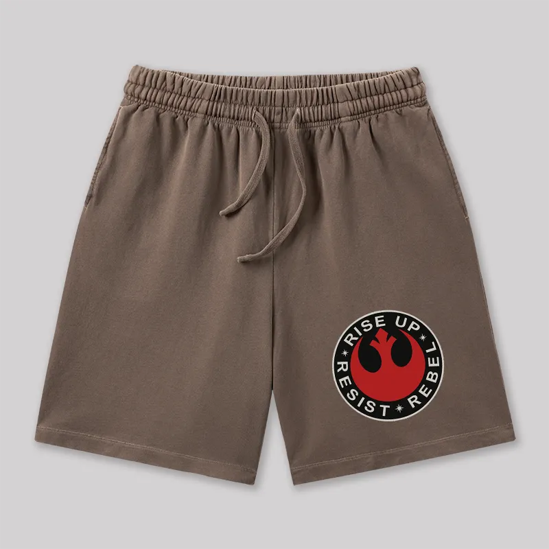 Resist Rebel Rise Up Geeky Washed Shorts - Image 7