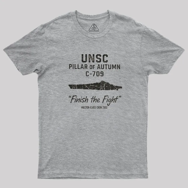 UNSC PILLAR OF AUTUMN C-709 Geek T-Shirt - Image 4