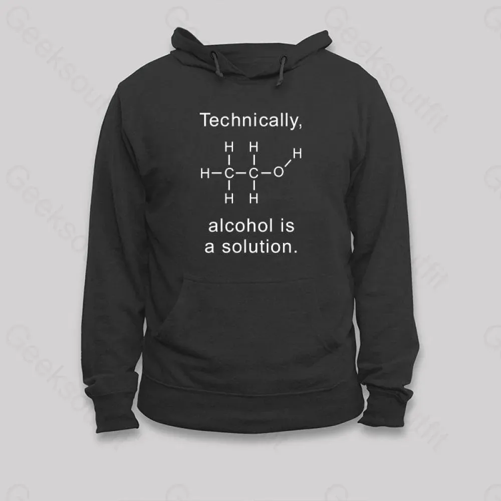 Alternative view of Alcohol Is A Solution Hoodie