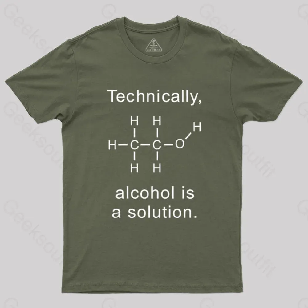 Alcohol Is A Solution T-Shirt - Image 3