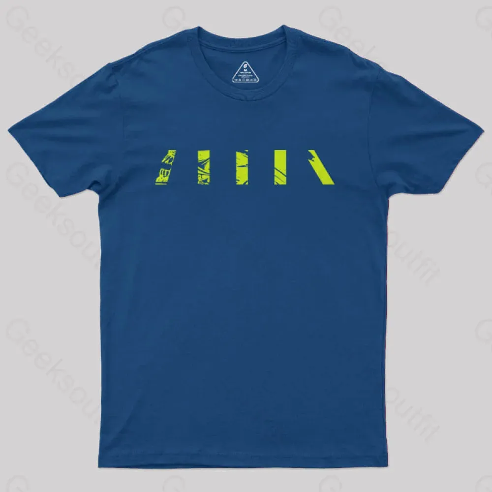 Alien Green Pattern Geek T-Shirt - Image 3