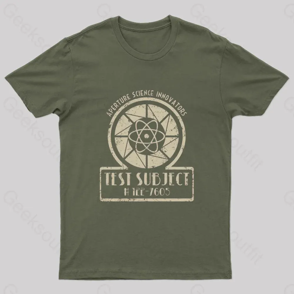 Aperture Test Subject 1950s Geek T-Shirt - Image 3