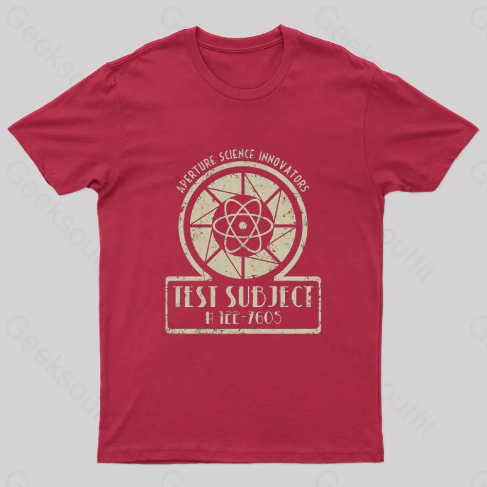 Aperture Test Subject 1950s Geek T-Shirt - Image 4