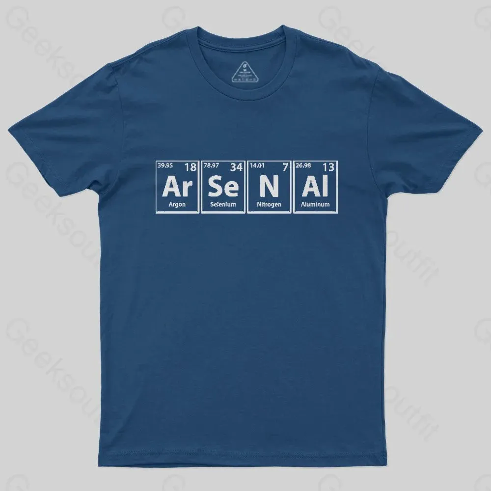 Arsenal (Ar-Se-N-Al) Periodic Elements Spelling T-Shirt - Image 2