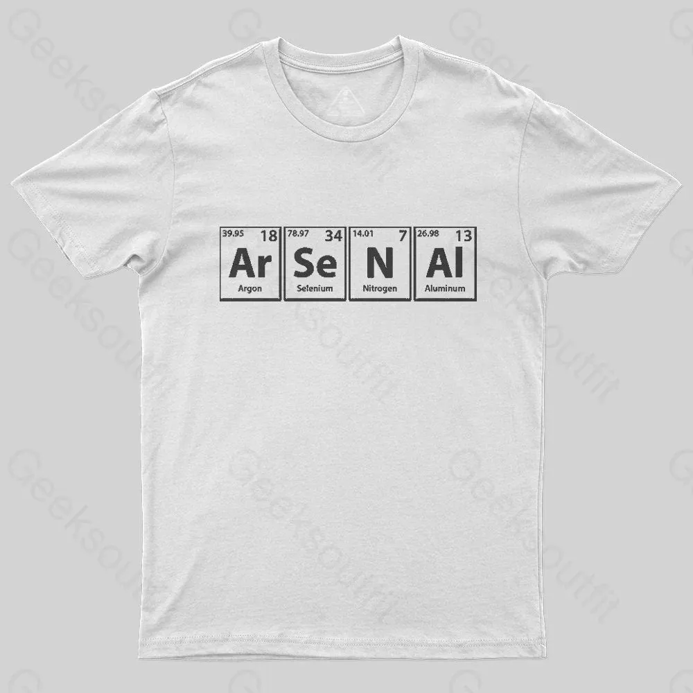 Arsenal (Ar-Se-N-Al) Periodic Elements Spelling T-Shirt - Image 8
