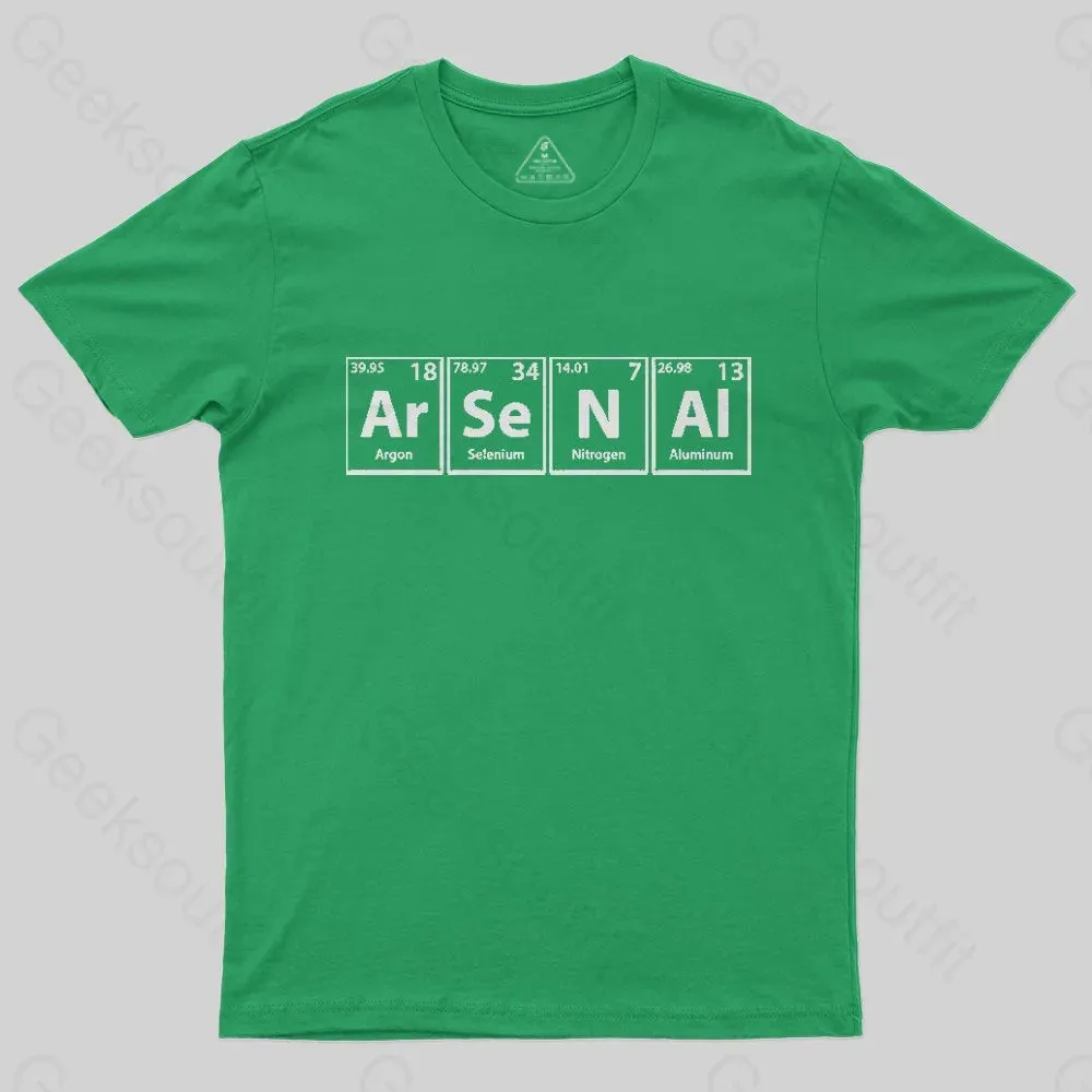 Arsenal (Ar-Se-N-Al) Periodic Elements Spelling T-Shirt - Image 5