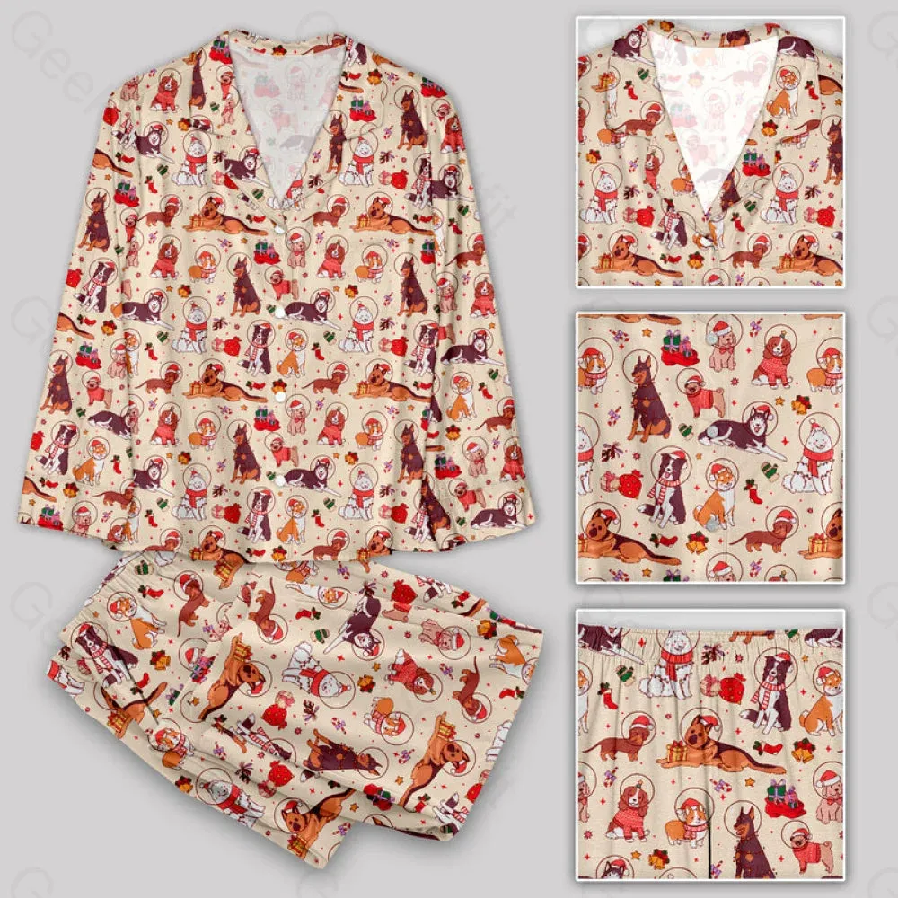 Astronaut Puppy Christmas Pajama Sets