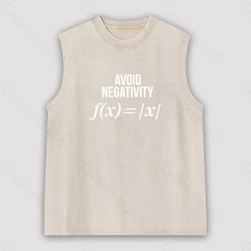Avoid Negativity Unisex Washed Tank - Image 5