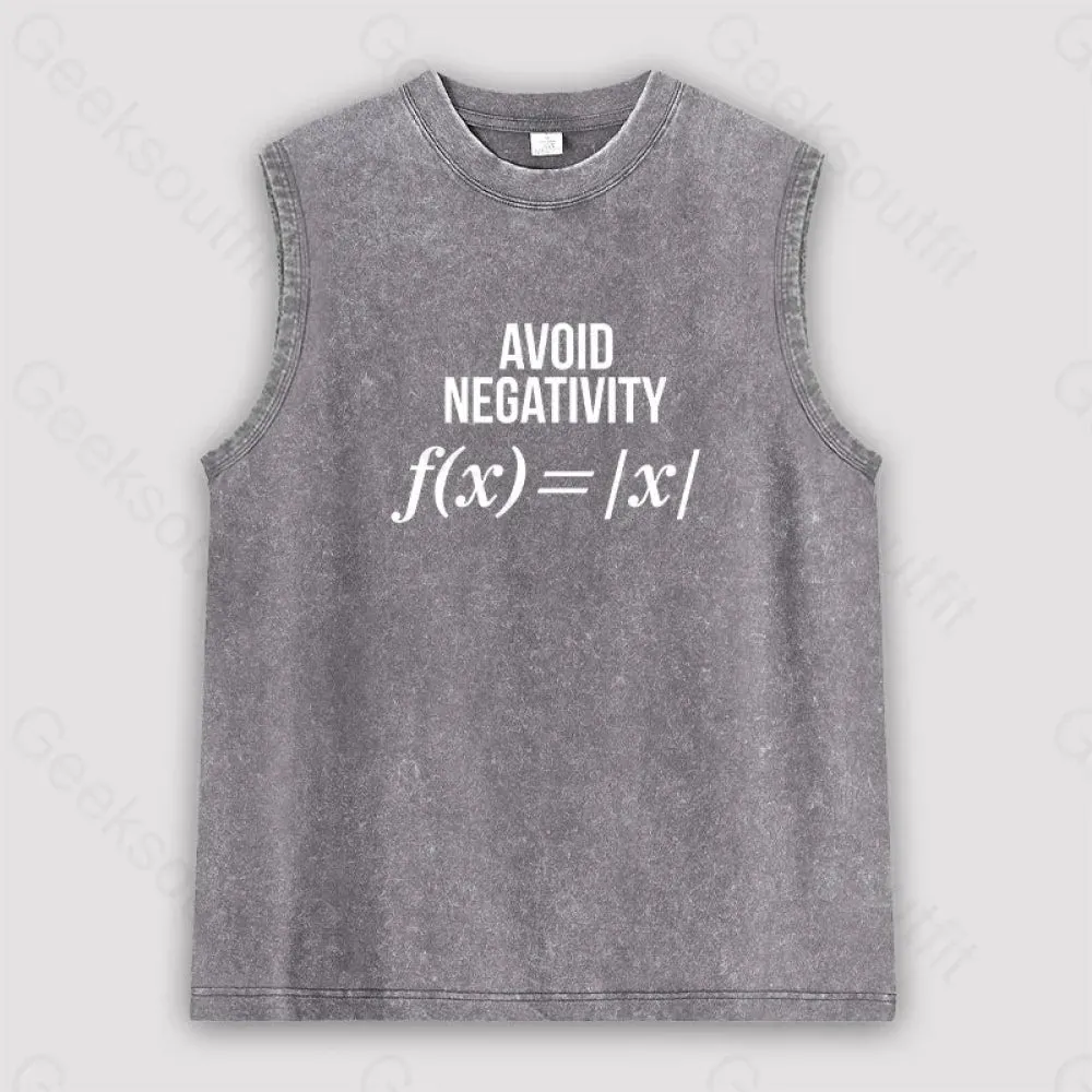 Avoid Negativity Unisex Washed Tank - Image 3