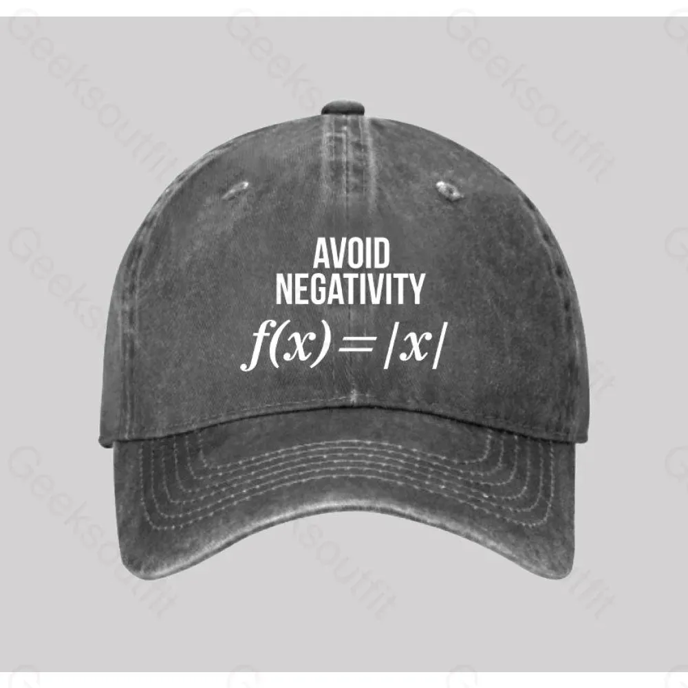 Alternative view of Avoid Negativity Washed Vintage Baseball Cap