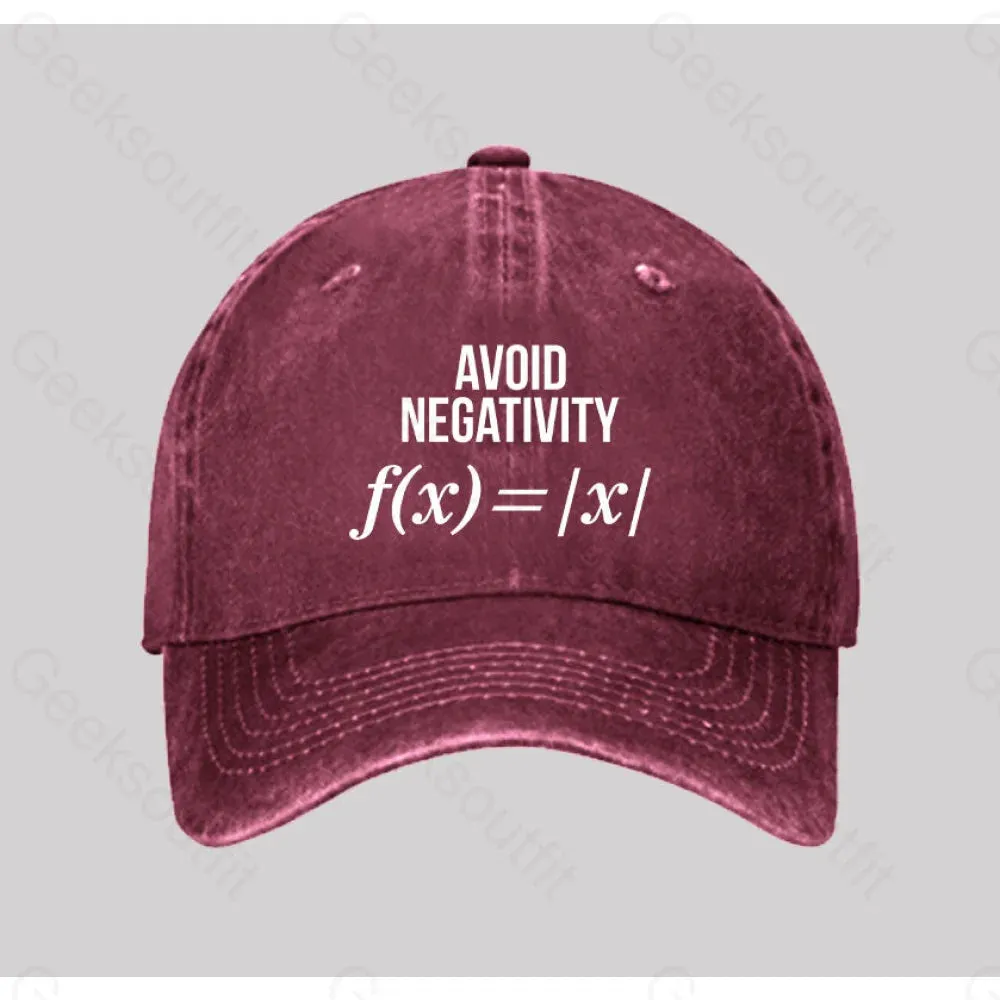 Avoid Negativity Washed Vintage Baseball Cap - Image 3