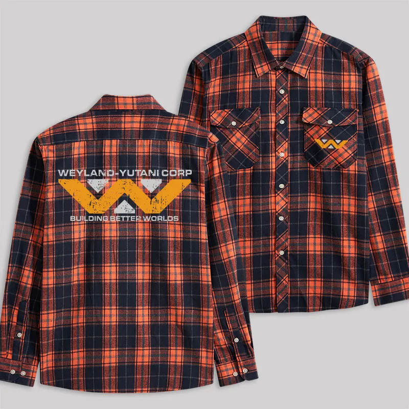 Weyland Building Better World Plaid Flannel Shirt - Image 5