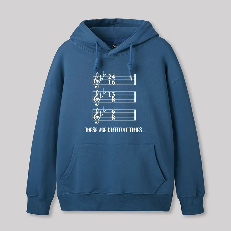 Alternative view of These Are Difficult Times Humour Geek Hoodie