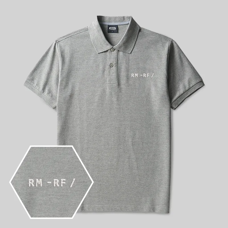 Root Destroyer Geek Embroidered Polo Shirts - Image 3