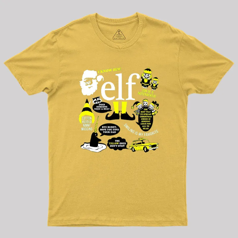 Buddy the Elf Quotes Geek T-Shirt - Image 7