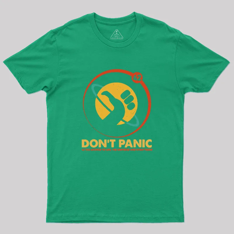 42 Answer To Life Universe Everything Don't Panic Geek T-Shirt - Image 8
