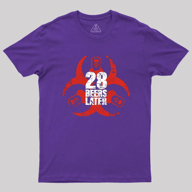 28 Beers Later Geek T-Shirt - Image 5