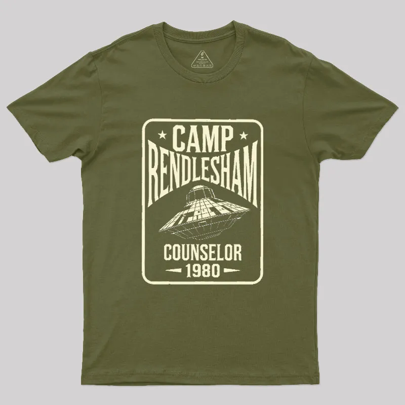 Camp Rendlesham Counselor 1980 UFO Geek T-Shirt