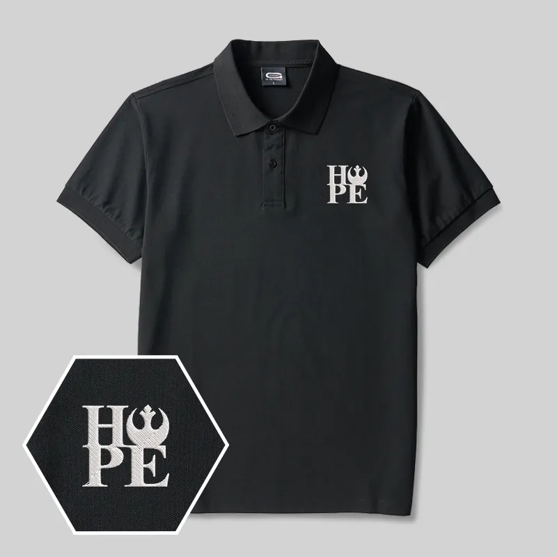Hope Geek Embroidered Polo Shirts