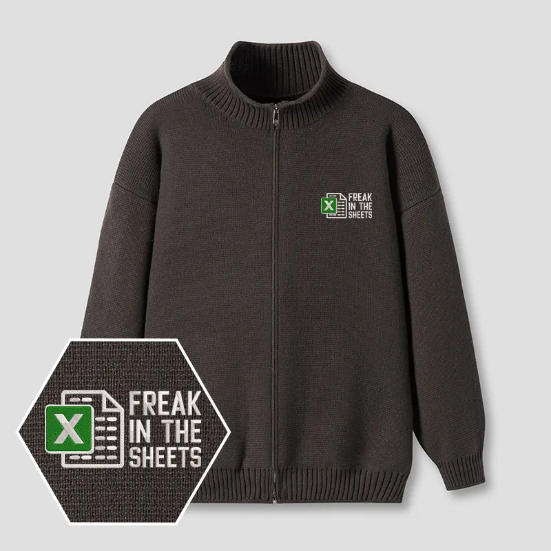 Alternative view of Excel Freak Embroidered Full‑Zip Cardigan