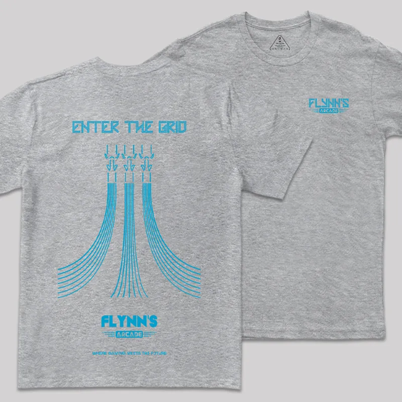 Enter The Grid Front and Back Printed Geek T-Shirt - Image 4
