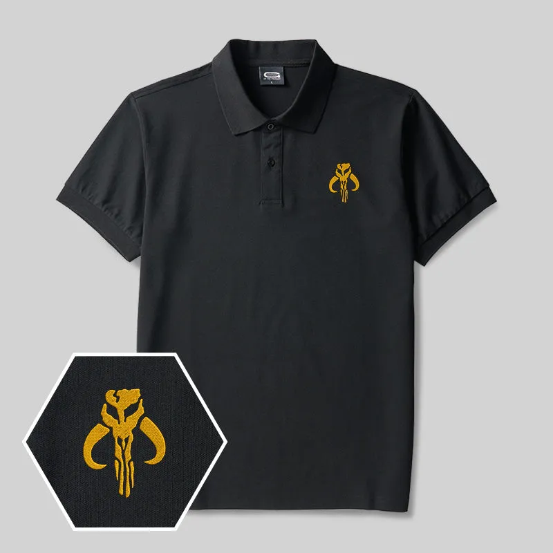 Mythosaur Geek Embroidered Polo Shirts