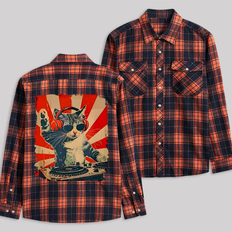 DJ Catnip Revolution Plaid Flannel Shirt - Image 5