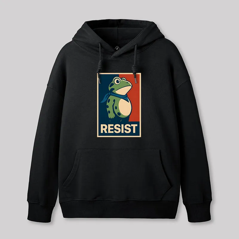 Alternative view of Frog Protest Geek Hoodie