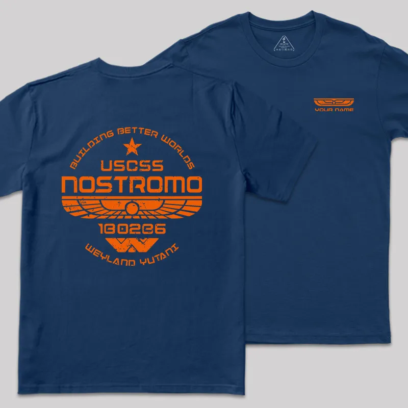 Personalized USCSS Nostromo Geek T-Shirt - Image 2