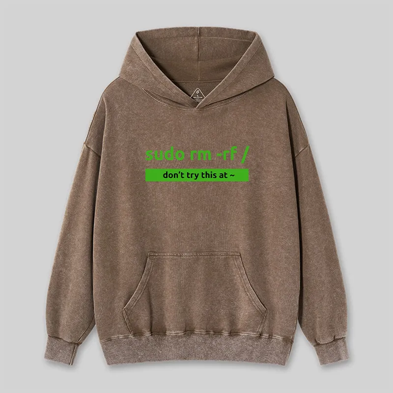 Sudo Linux Programming Command Washed Hoodie - Image 3