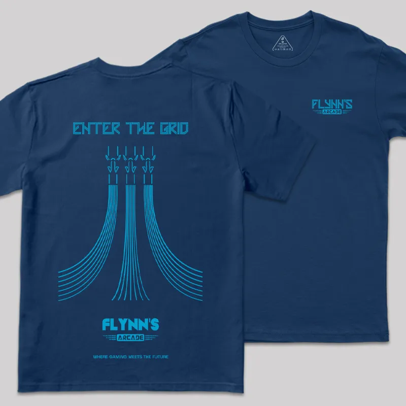 Enter The Grid Front and Back Printed Geek T-Shirt - Image 2