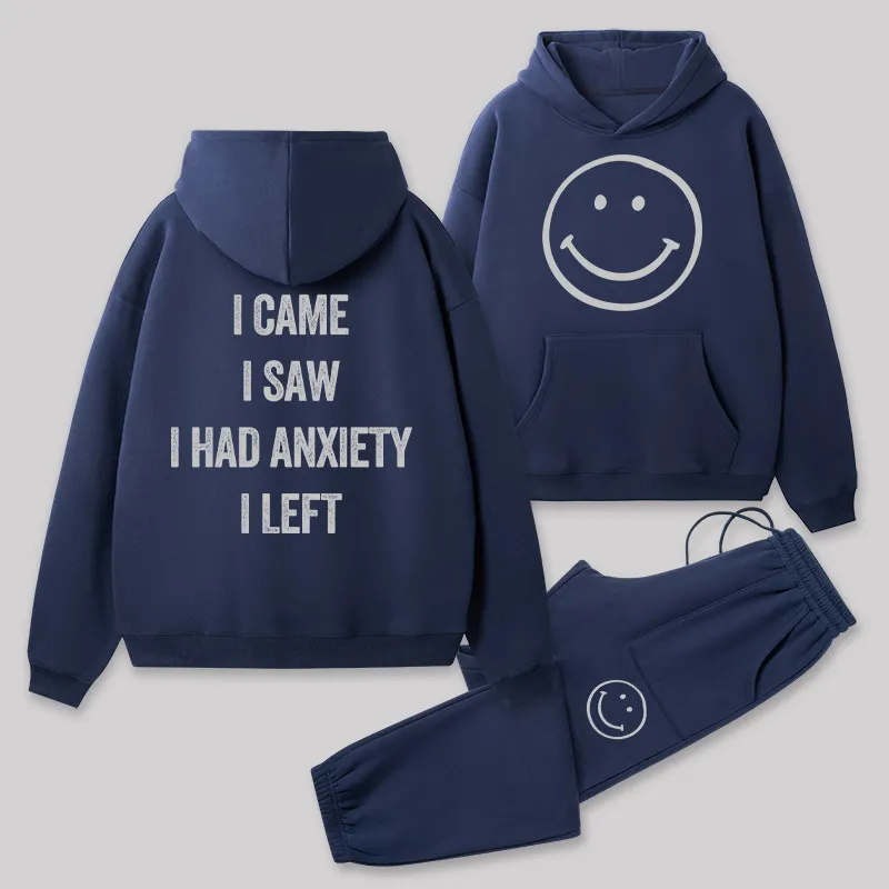 Social Anxiety Chronicles Front and Back Printed Geek Fleece Hoodie Set - Image 2