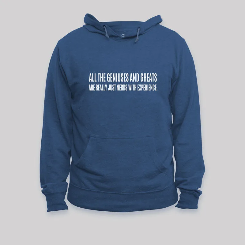 Alternative view of All the Geniuses Andreats Geek Hoodie