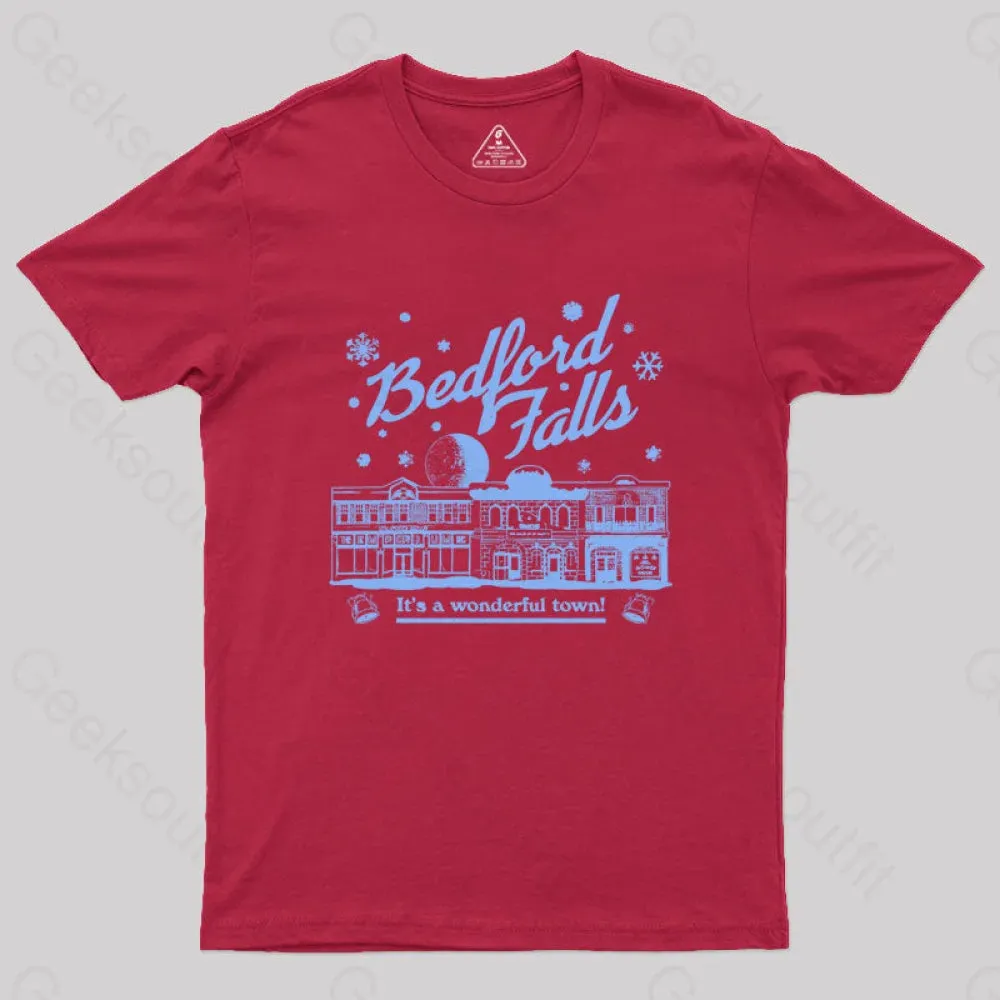 Bedford Falls is Wonderful! Geek T-Shirt - Image 5