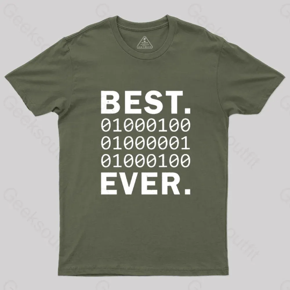 Best Dad Ever in Binary Code T-Shirt - Image 3