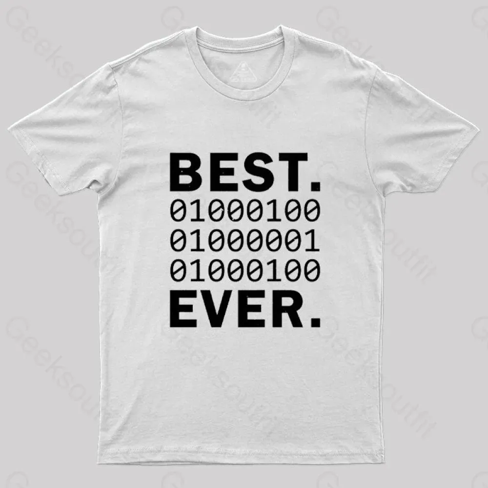 Best Dad Ever in Binary Code T-Shirt - Image 8