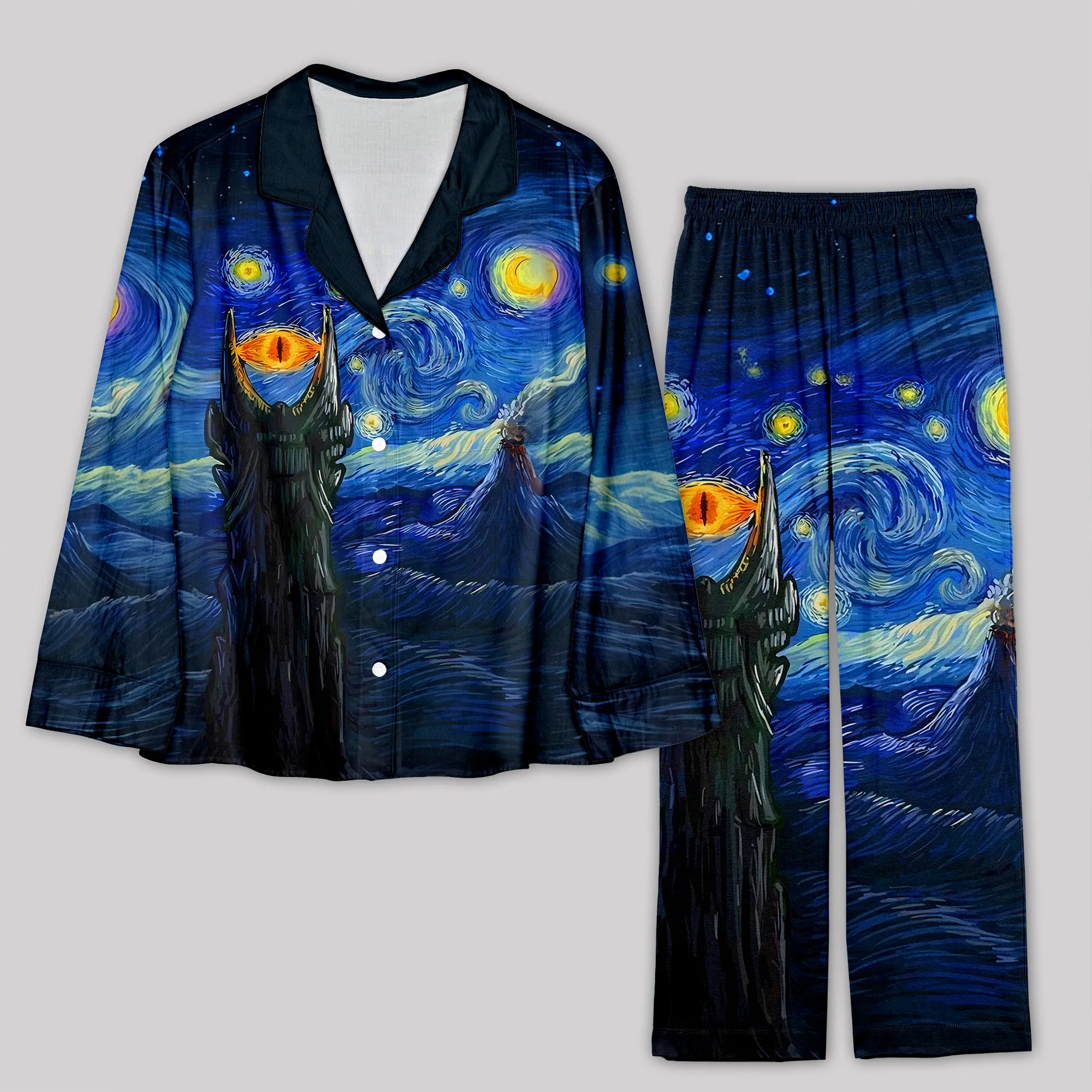 Starry Night of Mountain Pajama Sets