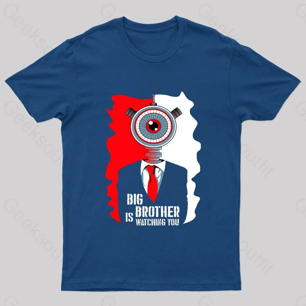 Alternative view of Big Brother Is Watching You Nerd T-Shirt