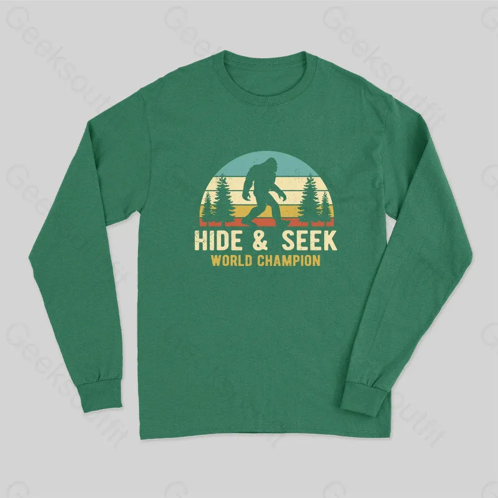 Bigfoot - Hide And Seek World Champion Long Sleeve T-Shirt - Image 3